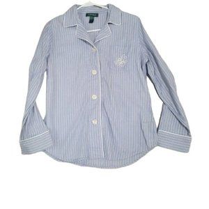 RALPH LAUREN Womens size Medium Soft Pajama Top Cotton